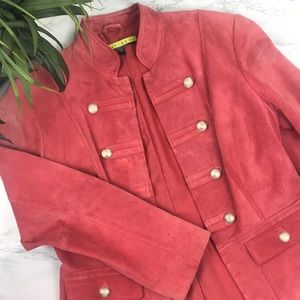 Ashley B | Bernardo Coral Suede Jacket 100% Suede